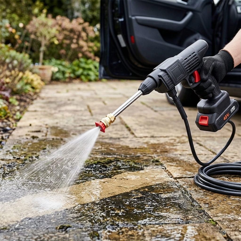 Cordless Portable High Pressure Water Spray Gun - Battery-Powered 22 Bar Outdoor Cleaner — photo 8
