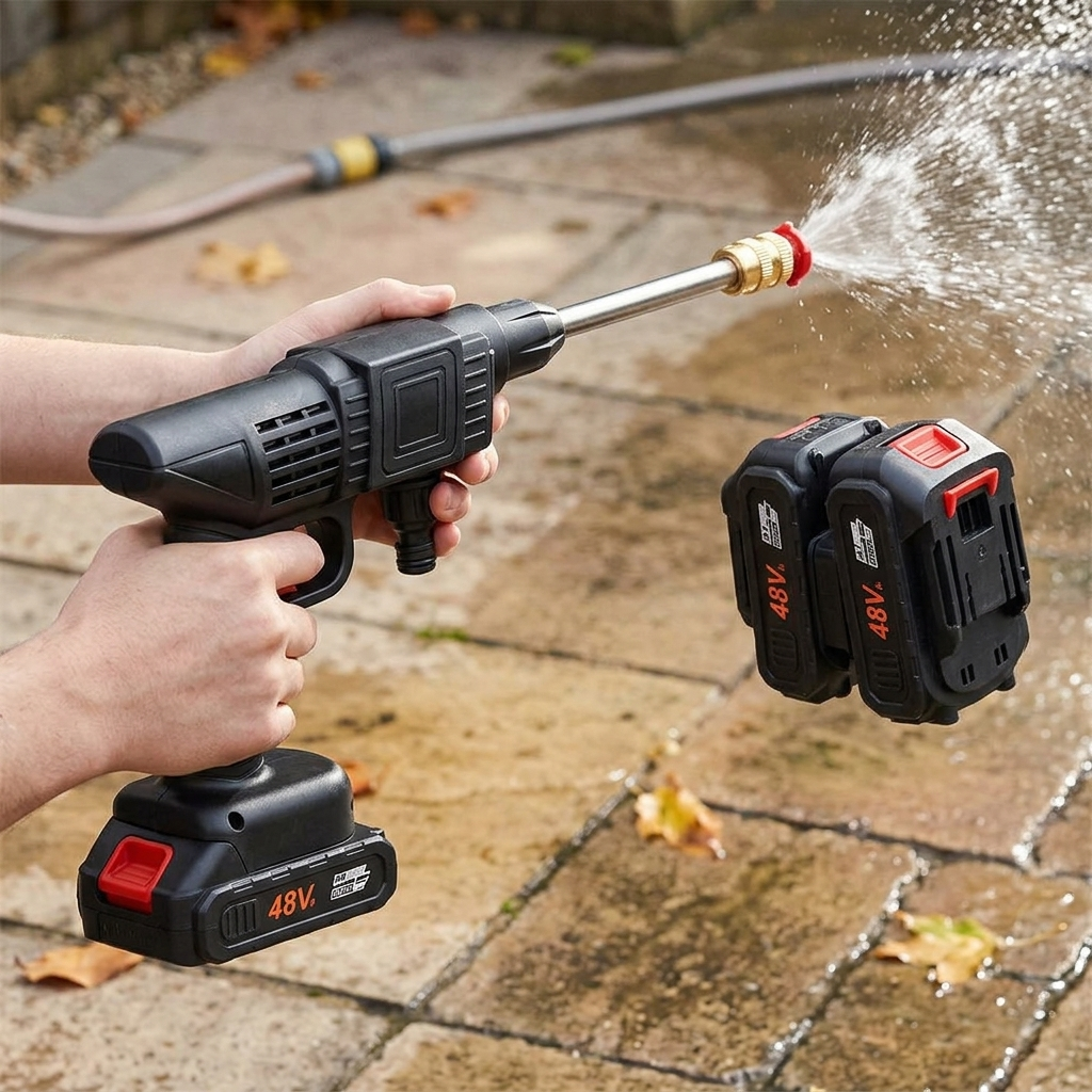 Cordless Portable High Pressure Water Spray Gun - Battery-Powered 22 Bar Outdoor Cleaner — photo 9