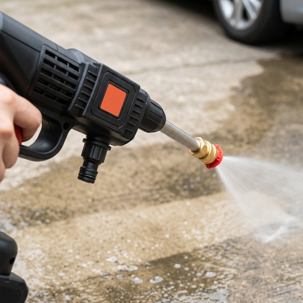 Cordless Portable High Pressure Water Spray Gun - Battery-Powered 22 Bar Outdoor Cleaner — photo 1