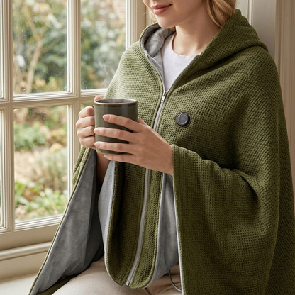 USB C Heated Shawl Blanket with Eight Heating Zones and Three Heat Levels — photo 11