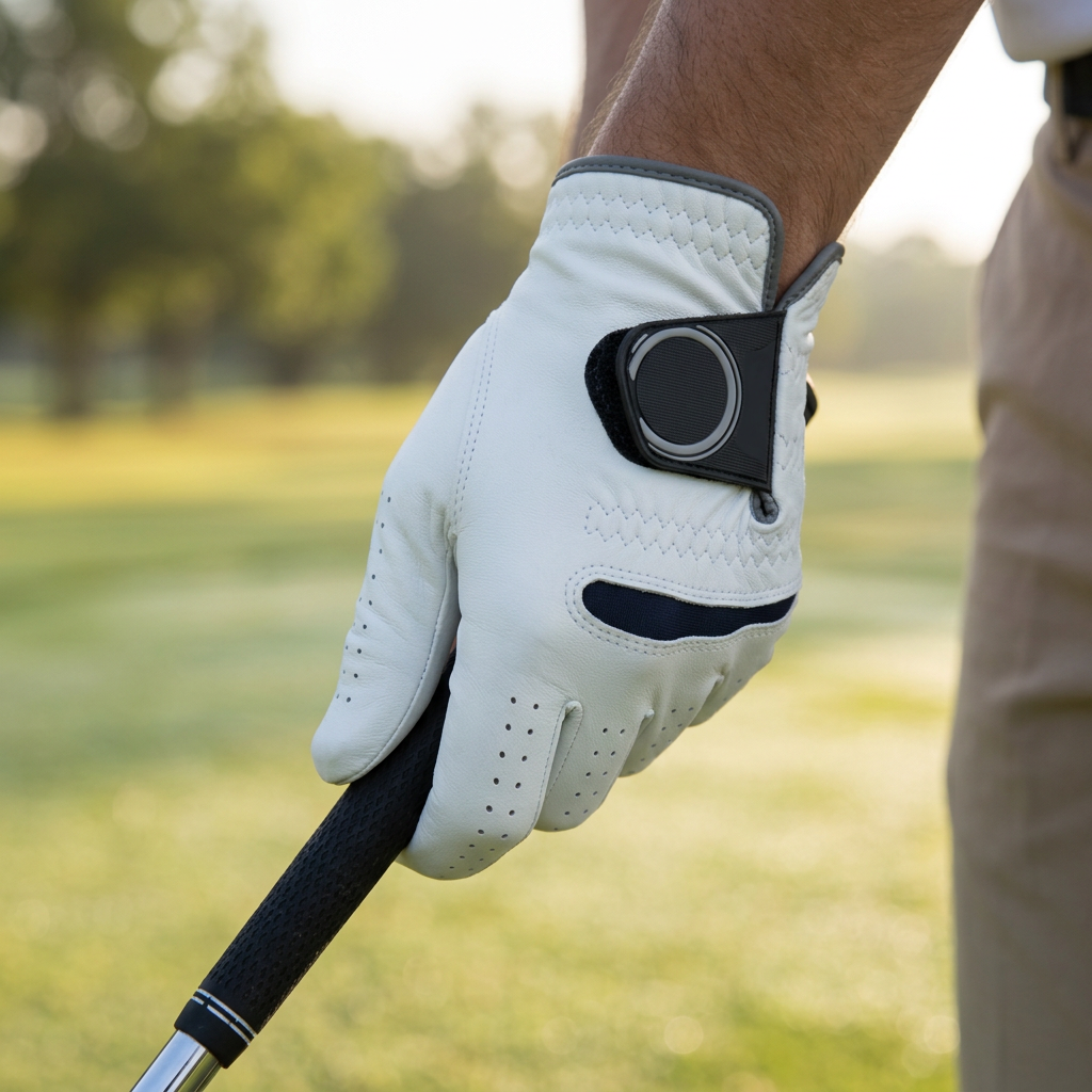 Left Hand Golf Glove in Soft Sheepskin Leather with Anti Slip Grip and Breathable Comfortable Fit — photo 1