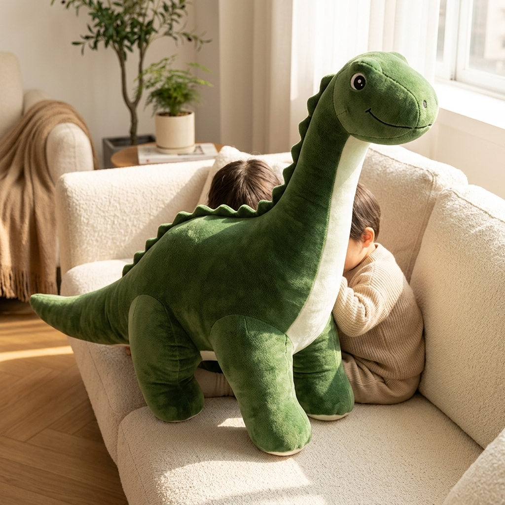 Giant Diplodocus Dinosaur Soft Toy, Plush Cuddly Stuffed Animal in Three Sizes and Three Colours — photo 9