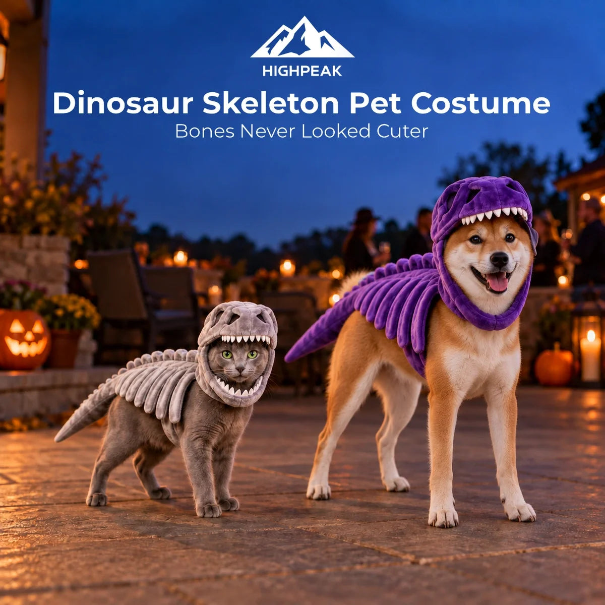 Dinosaur Skeleton Pet Costume — photo 3