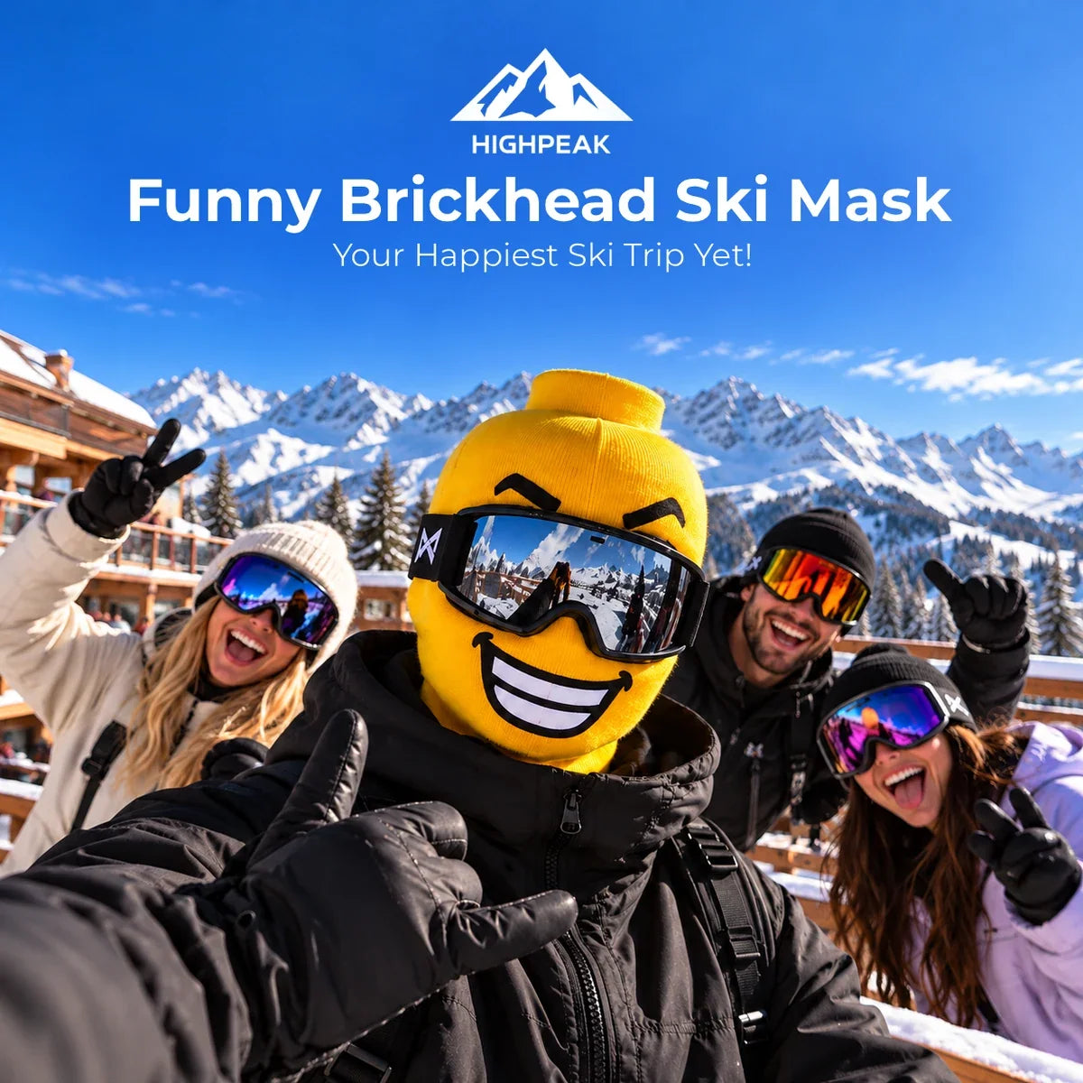 Funny Brickhead Ski Mask — photo 1
