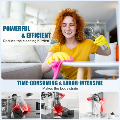 9 In 1 Handheld Kitchen Cleaning Cordless Rotary Scrubber — photo 3