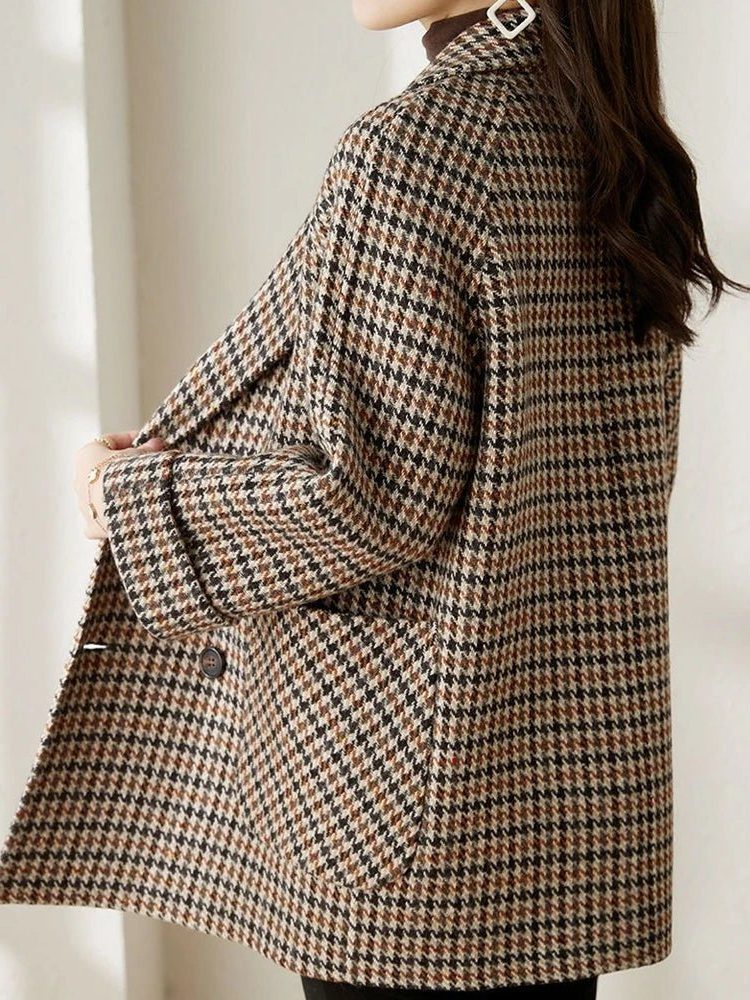 Women's Wool-Effect Houndstooth Blazer Coat — photo 4