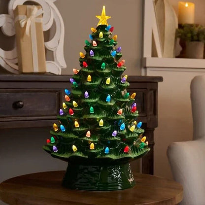Illuminated Christmas Tree Lamp – miniature, resin, star accent — photo 4