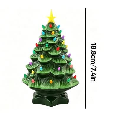 Illuminated Christmas Tree Lamp – miniature, resin, star accent — photo 5