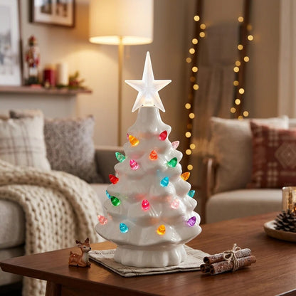 Illuminated Christmas Tree Lamp – miniature, resin, star accent — photo 7