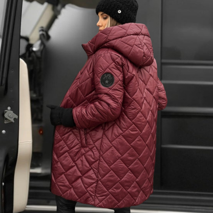 Women's Long Quilted Coat — Hooded, Lightweight Profile, Tailored Fit — photo 7