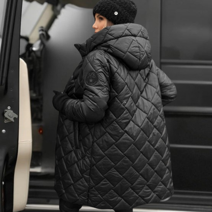 Women's Long Quilted Coat — Hooded, Lightweight Profile, Tailored Fit — photo 1