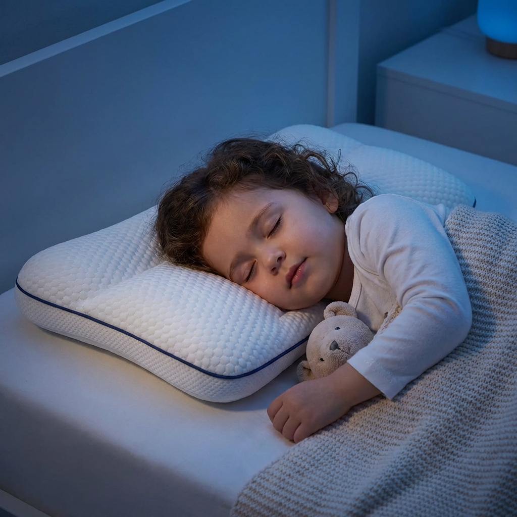 Kids Memory Foam Pillow, Ergonomic Support For Growing Sleepers — photo 2