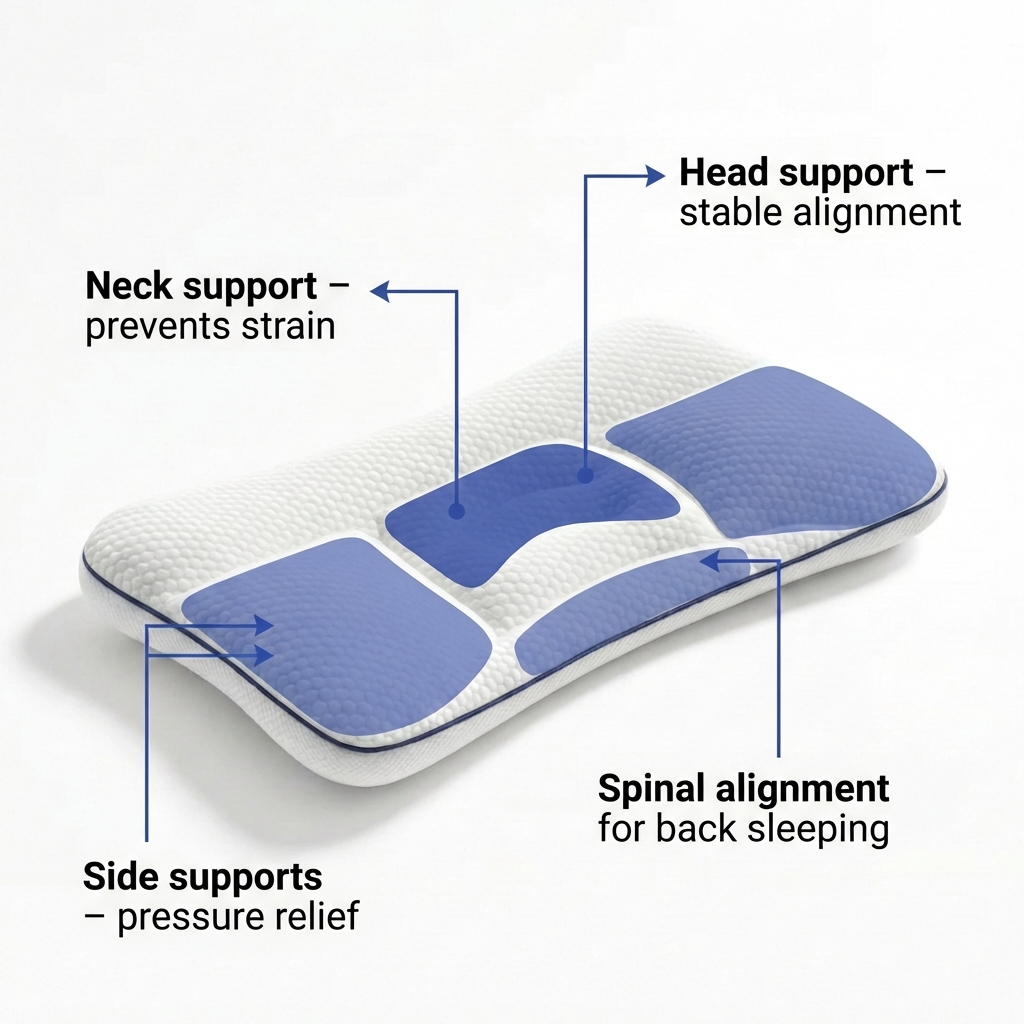 Kids Memory Foam Pillow, Ergonomic Support For Growing Sleepers — photo 3