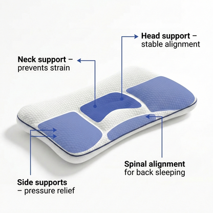 Kids Memory Foam Pillow, Ergonomic Support For Growing Sleepers — photo 3