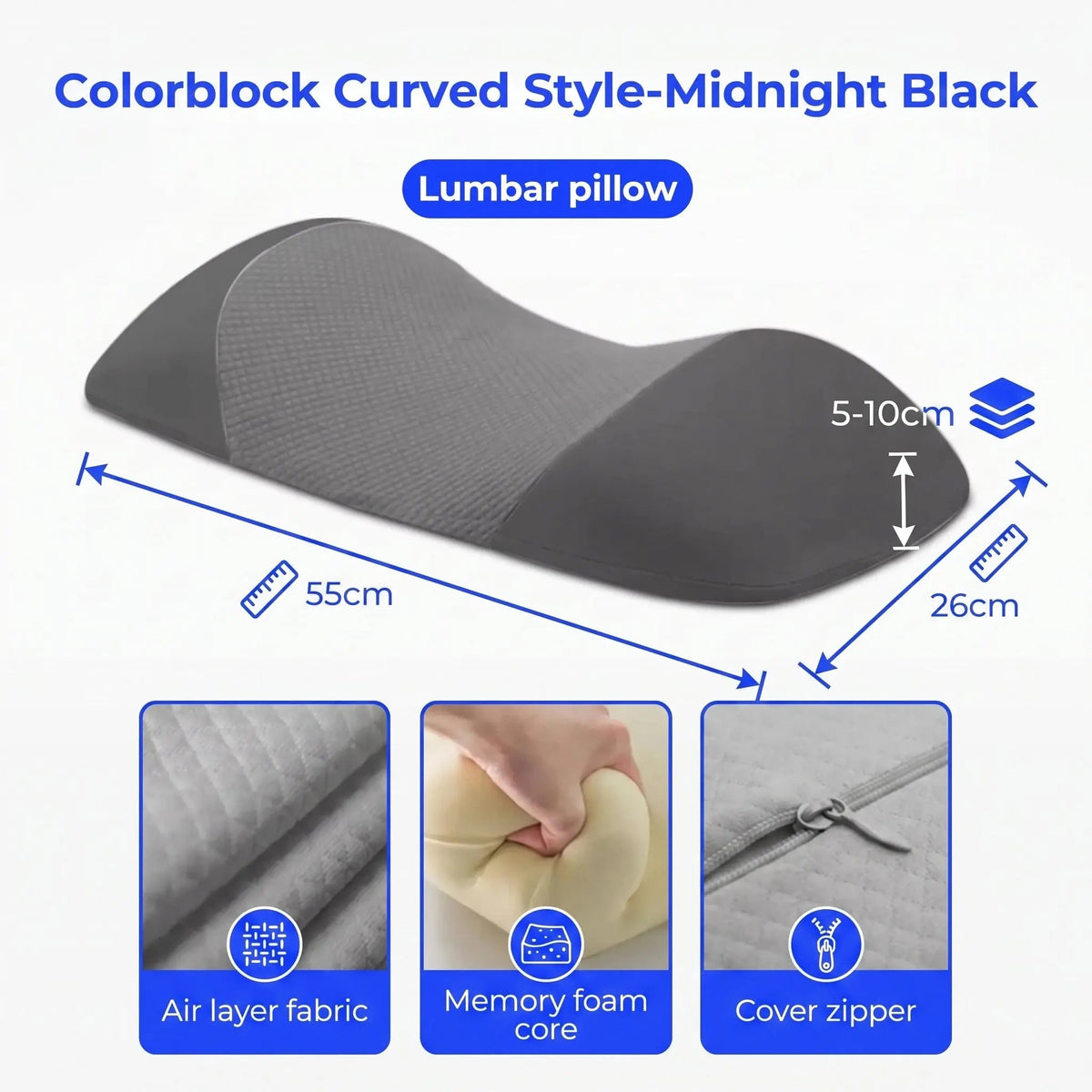 Slumblr® Memory Foam Lumbar Support Cushion — photo 5