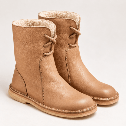 Izabela - Women's Shearling-Trim Lace-Up Winter Boots with Pull Tab — photo 3