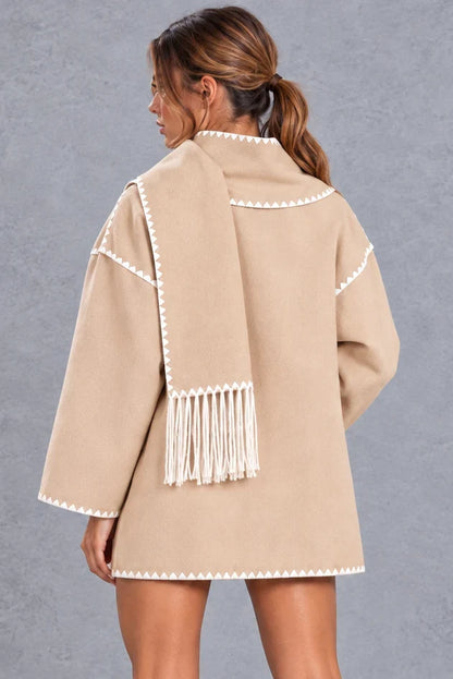 Jacket Women - Scarf Collar with Blanket Stitch — photo 4