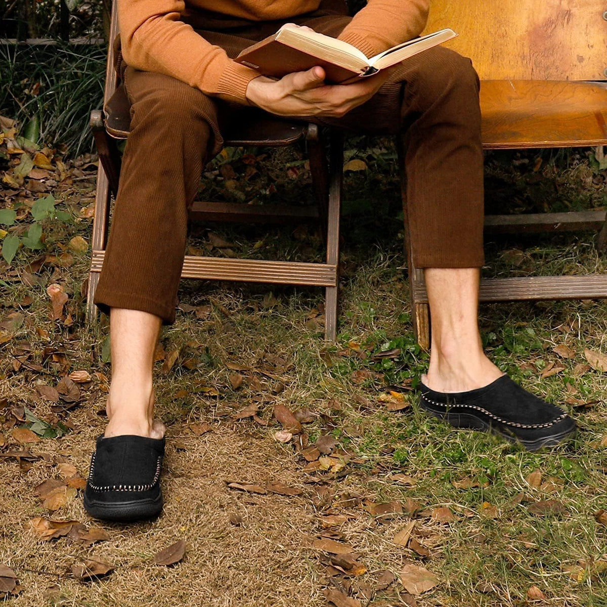 Joris – Men's Slippers in Suede-Look with Warm Lining — photo 6