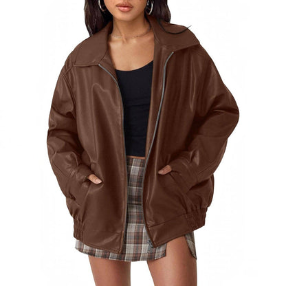 Judith | Cozy Oversized Boyfriend Moto Leather Jacket — photo 8