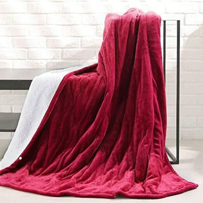Electric Blanket and Double-Sided Sherpa Blanket with Sheep's Wool Remote Control — photo 12
