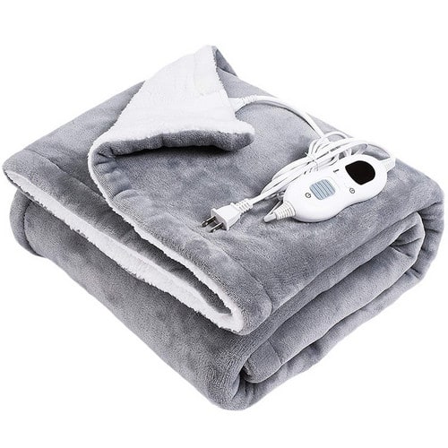 Electric Blanket and Double-Sided Sherpa Blanket with Sheep's Wool Remote Control — photo 4
