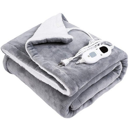 Electric Blanket and Double-Sided Sherpa Blanket with Sheep's Wool Remote Control — photo 4