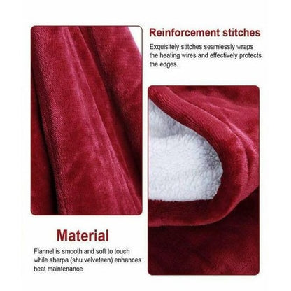 Electric Blanket and Double-Sided Sherpa Blanket with Sheep's Wool Remote Control — photo 6