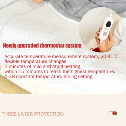 Electric Blanket and Double-Sided Sherpa Blanket with Sheep's Wool Remote Control — photo 8