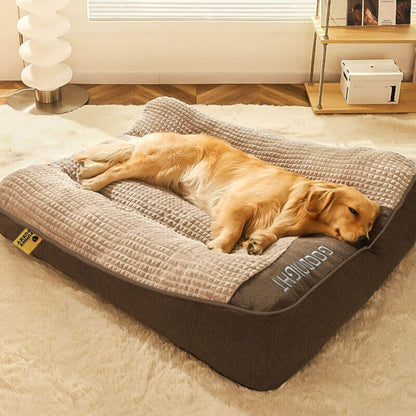 Large Orthopedic Dog Bed — Deep Padding and Contoured Bolster Edges — photo 1