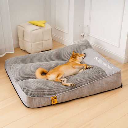 Large Orthopedic Dog Bed — Deep Padding and Contoured Bolster Edges — photo 2