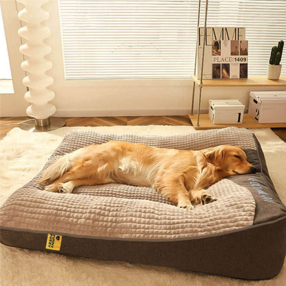 Large Orthopedic Dog Bed — Deep Padding and Contoured Bolster Edges — photo 3