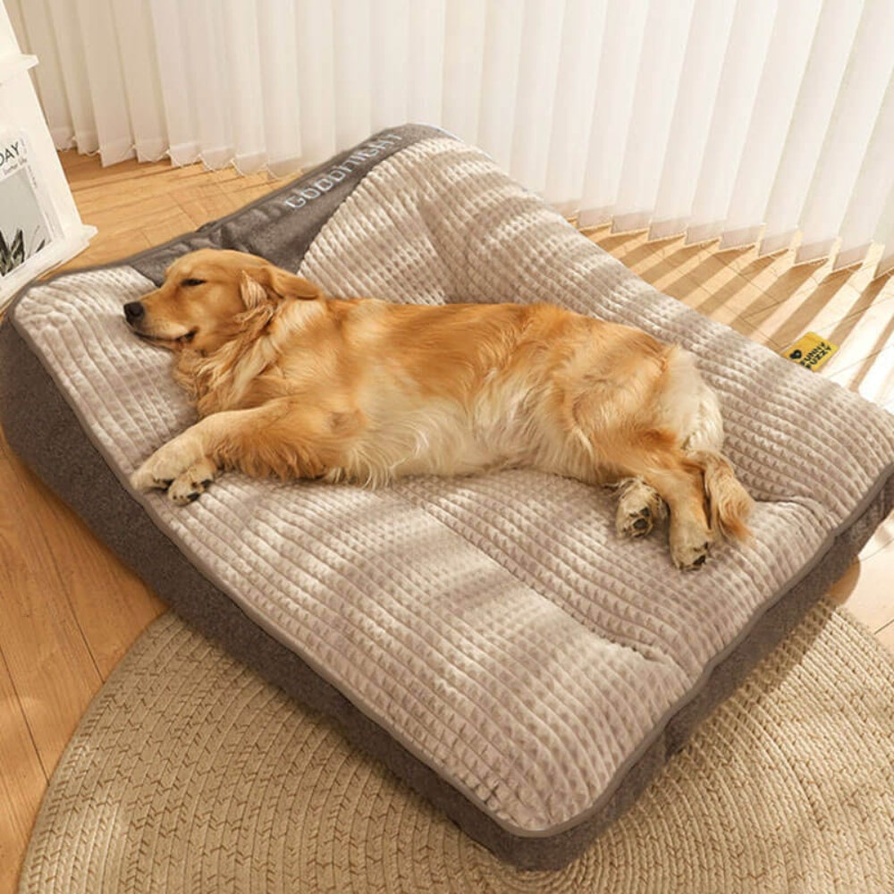 Large Orthopedic Dog Bed — Deep Padding and Contoured Bolster Edges — photo 4