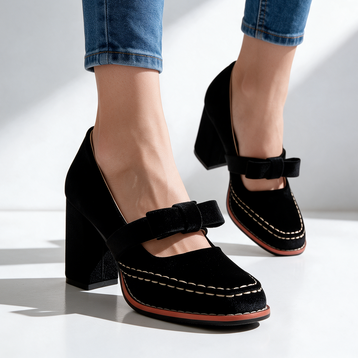 Nordspur | Bella Velvet Mary Jane Heels — photo 10