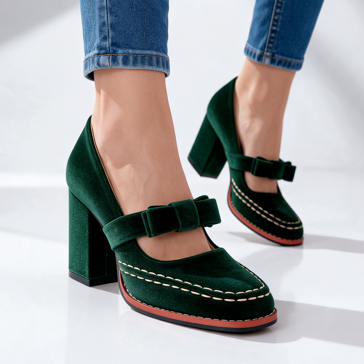 Nordspur | Bella Velvet Mary Jane Heels — photo 6