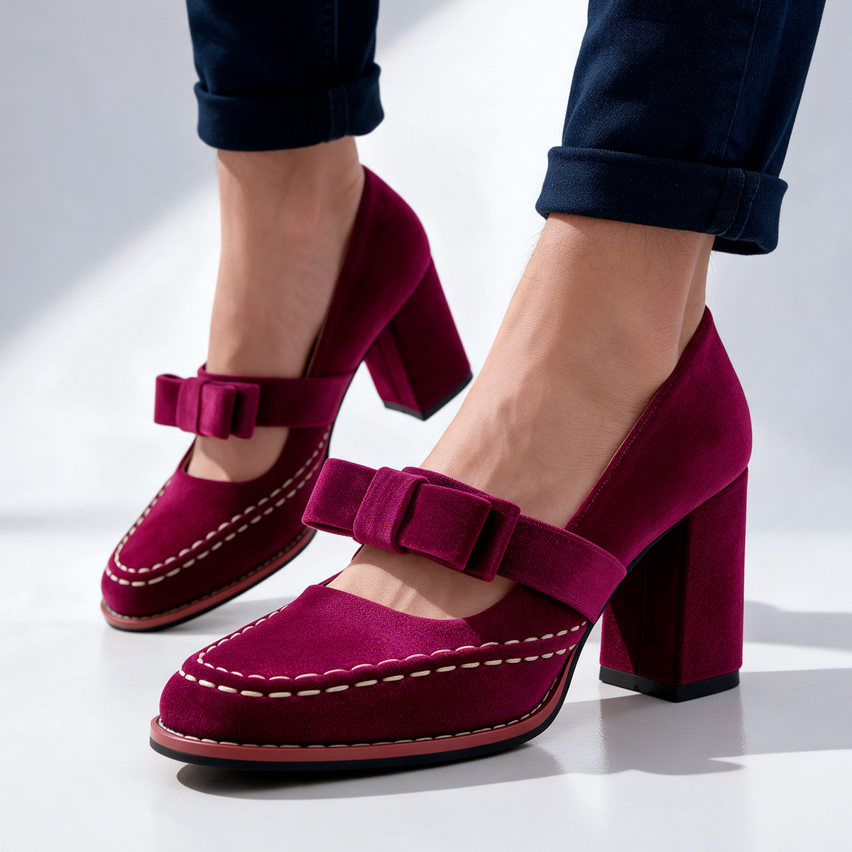 Nordspur | Bella Velvet Mary Jane Heels — photo 2