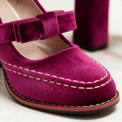 Nordspur | Bella Velvet Mary Jane Heels — photo 3