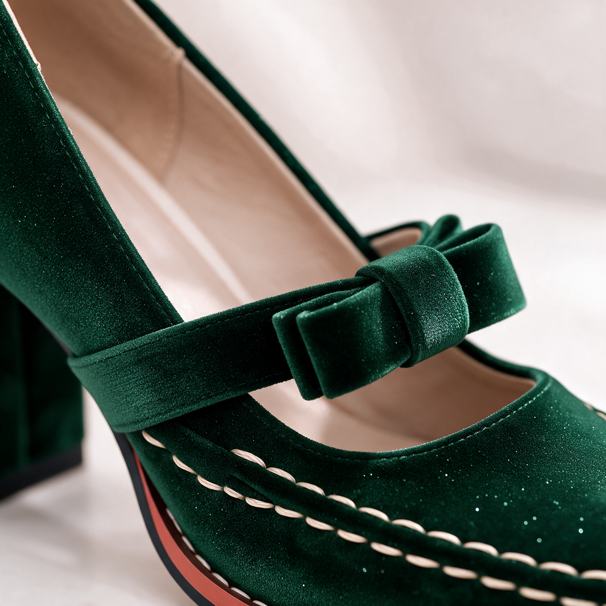 Nordspur | Bella Velvet Mary Jane Heels — photo 8