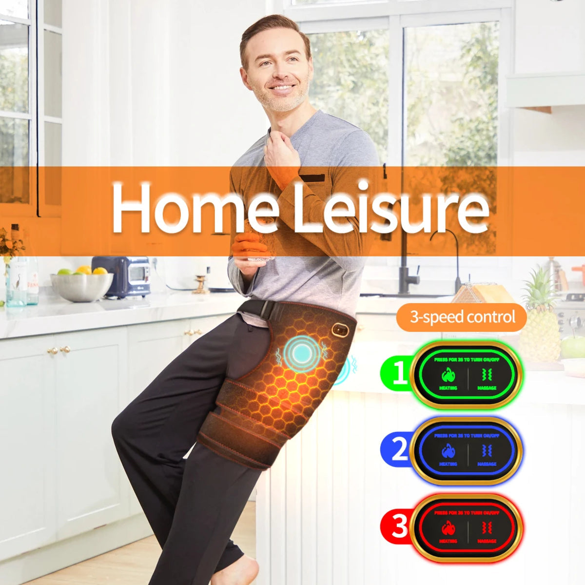 Heated Hip Support Brace – Cordless Massager for Sciatica and Back Pain — photo 10
