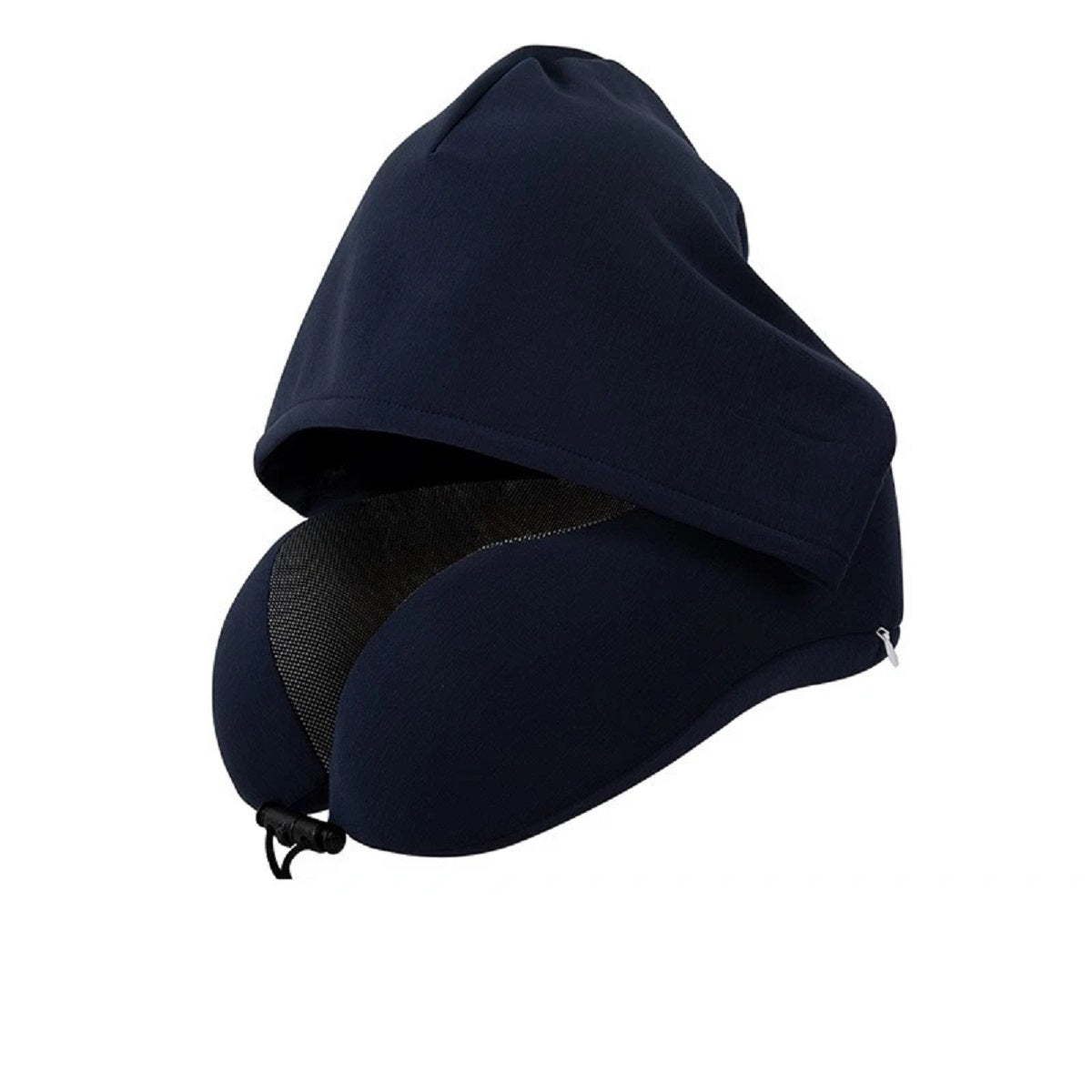 Hooded U-Shaped Memory Foam Travel Neck Pillow - Removable & Washable — photo 1