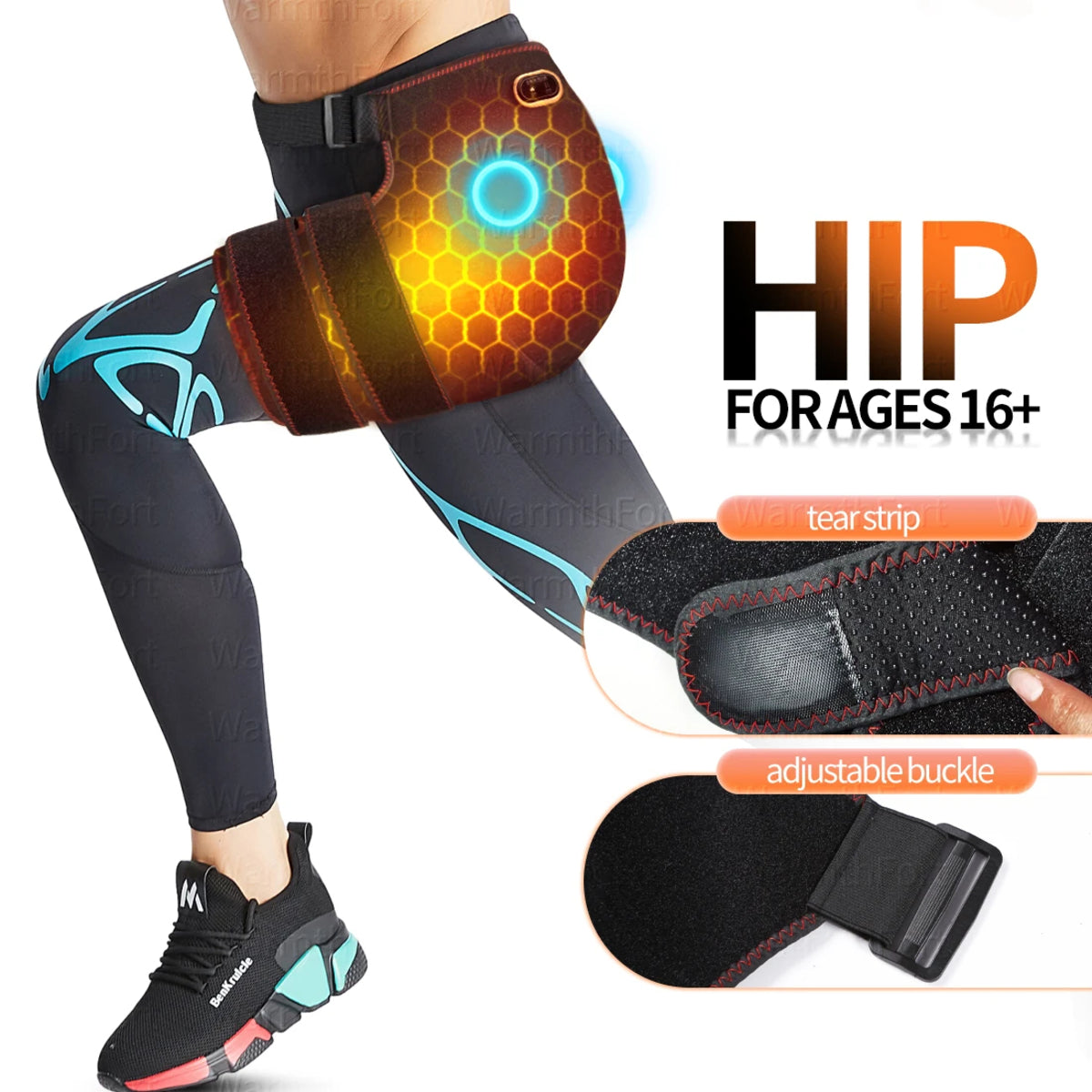 Heated Hip Support Brace – Cordless Massager for Sciatica and Back Pain — photo 4