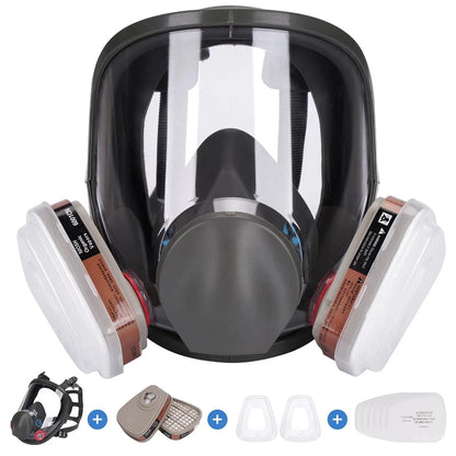 Full Face Respirator Mask with Anti-Fog Lens & Replaceable Filters — photo 1