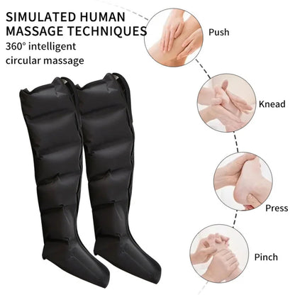 Electric Pneumatic Leg Massager for Thighs, Calves & Feet with Remote Control — photo 4