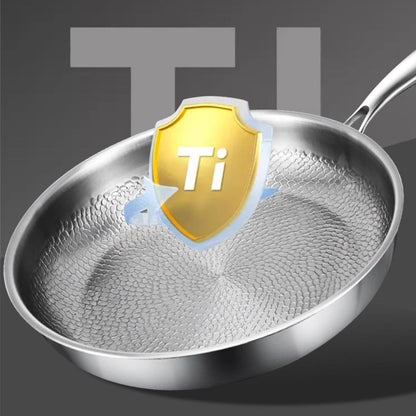 Titanium Frying Pan – Uncoated Non-Stick Hammer-Pattern Cookware — photo 3