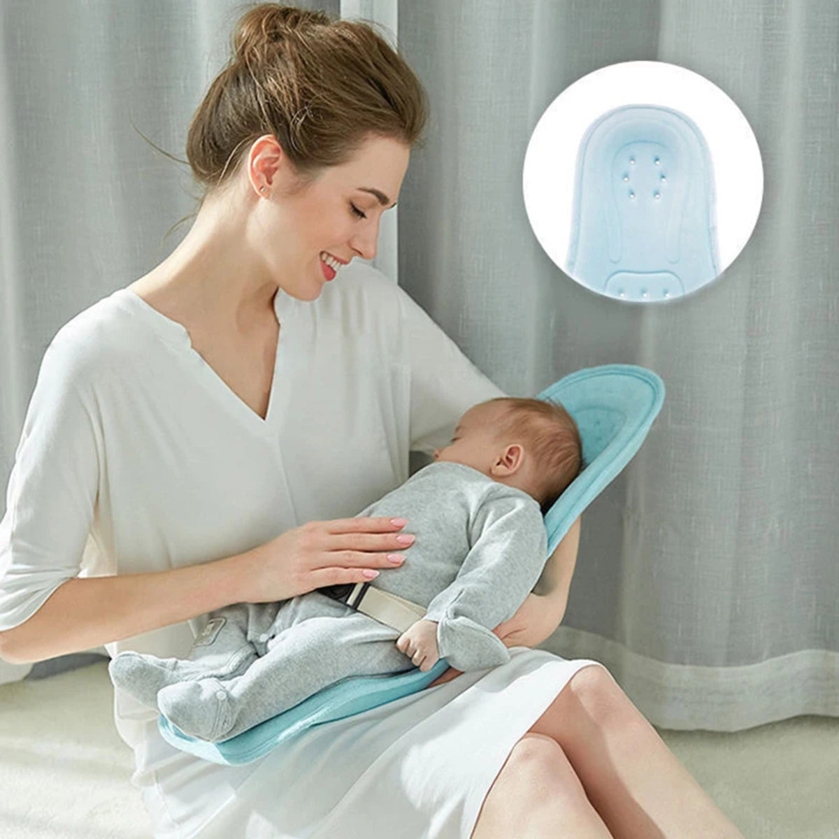 Baby Breastfeeding Pillow with Support Strap for Newborns — photo 5