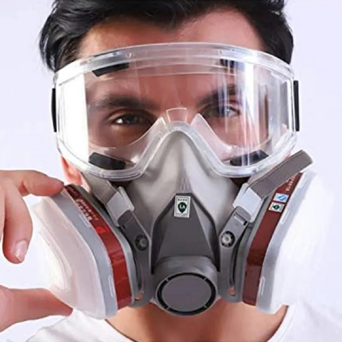 7-in-1/16-in-1 Half Face Respirator Mask with Replaceable Filters for Painting & Spraying — photo 1