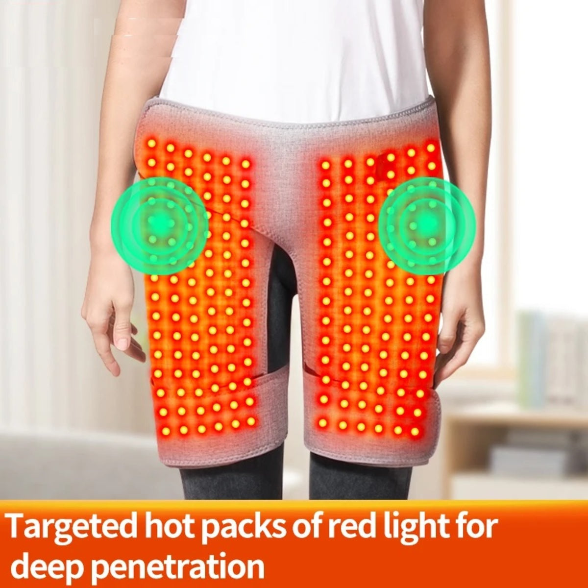 Red Light Hip Heating Pad – Electric Vibration Massager for Sciatica Relief — photo 2