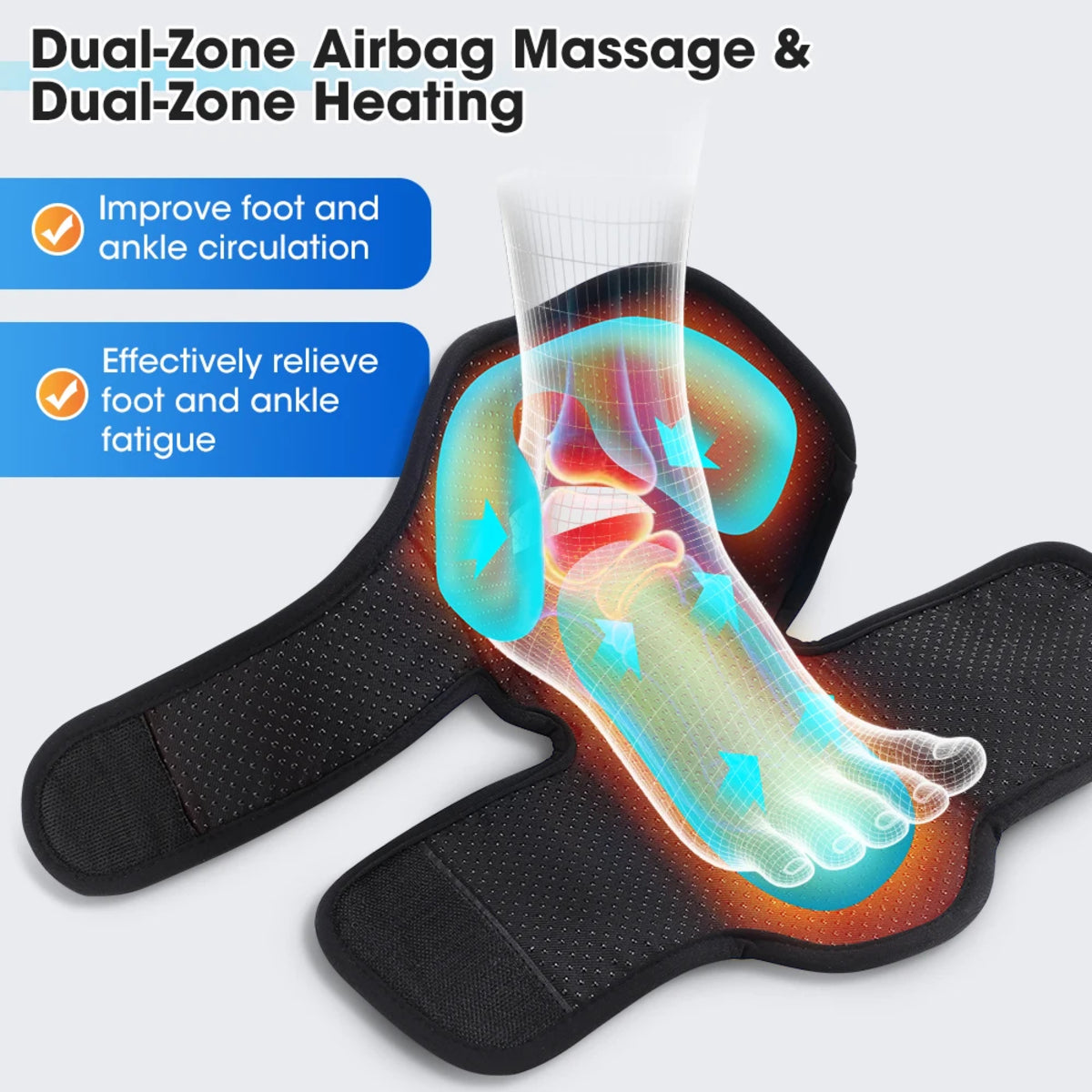 Cordless Ankle & Foot Massager 3 Modes 5 Levels with Heat & Vibration — photo 4