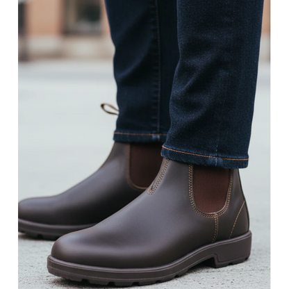 Men's Chelsea Boots with Elastic Side Panels and Pull Tabs Waterproof Slip-On — photo 2