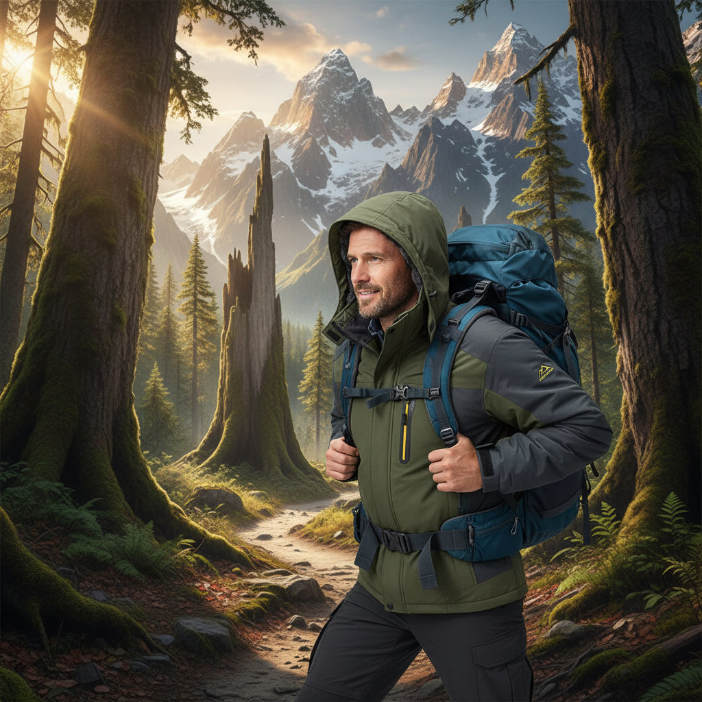Men's Hooded Waterproof Jacket — Thermal Fleece Lining — photo 1