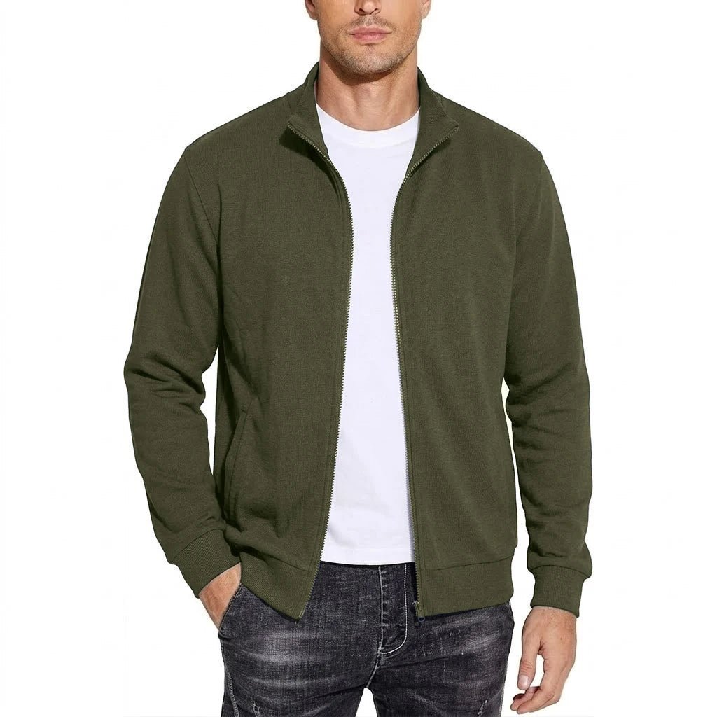 Men's Zip-Up Cotton Sweatshirt Jacket, Breathable Classic Relaxed Fit — photo 5